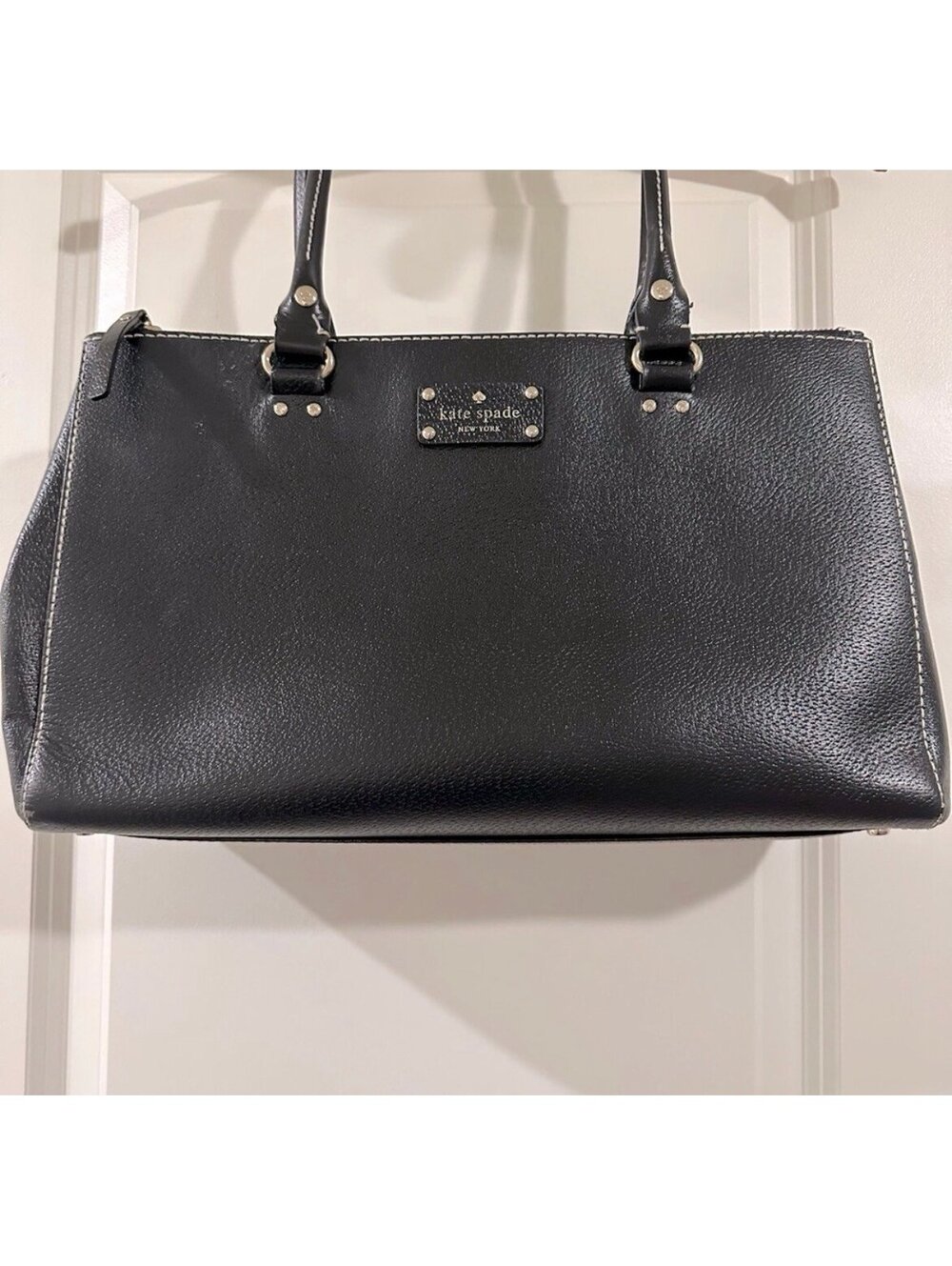 Kate Spade NY~Martine Wellesley Tote Purse - Black Leather Bag with Authenticity